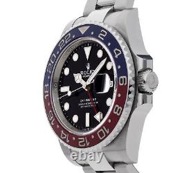 Rolex GMT-Master II Pepsi Auto 40mm Steel Men Oyster Bracelet Watch 126710BLRO