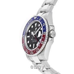 Rolex GMT-Master II Pepsi Automatic 40mm Steel Mens Bracelet Watch 126710BLRO