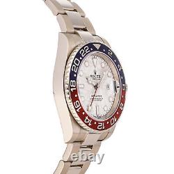 Rolex GMT-Master II Pepsi Automatic White Gold Mens Bracelet Watch 126719BLRO