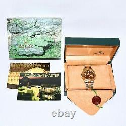 Rolex GMT Master II Ref16713 Root Beer/Tiger Eye 18K Gold and Steel