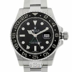 Rolex GMT-Master II Stainless Steel Black Dial Automatic Mens Watch 116710N