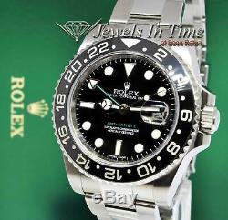 Rolex GMT-Master II Steel Ceramic Black/Green 40mm Watch Box/Papers 116710