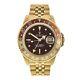 Rolex GMT Master Rootbeer 18k Gold Brown Dial 40mm Automatic Watch 16758