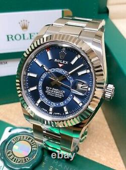 Rolex Sky-Dweller 326934 Stainless Steel 42mm Blue Dial With Papers 2020 UNWORN