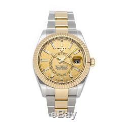 Rolex Sky-Dweller Auto 42mm Steel Yellow Gold Mens Bracelet Watch GMT 326933