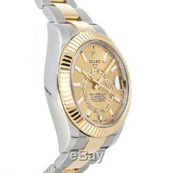 Rolex Sky-Dweller Auto 42mm Steel Yellow Gold Mens Bracelet Watch GMT 326933