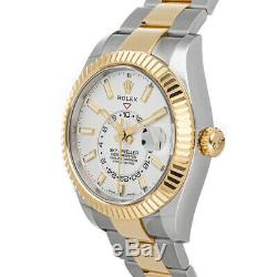 Rolex Sky-Dweller Auto 42mm Steel Yellow Gold Mens Oyster Bracelet Watch 326933