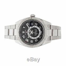 Rolex Sky-Dweller Auto 42mm White Gold Mens Oyster Bracelet Watch GMT 326939