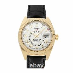 Rolex Sky-Dweller Automatic 42mm Yellow Gold Mens Strap Watch Date GMT 326138