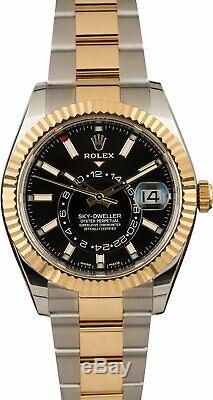 Rolex Sky Dweller Two Tone 18k Yellow Gold & Stainless Steel 42mm Watch 326933