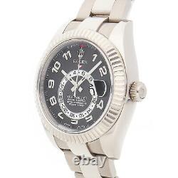 Rolex Sky-Dweller White Gold Auto 42mm Mens Watch Oyster Bracelet 326939