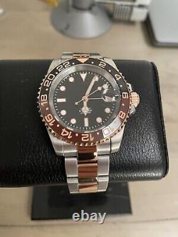 Root Beer GMT Homage 20ATM NH34 40mm Automatic Men Watch