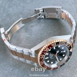 Rose Gold NH34 Automatic Men Watch GMT Diver Watches Waterproof Sapphire 40mm