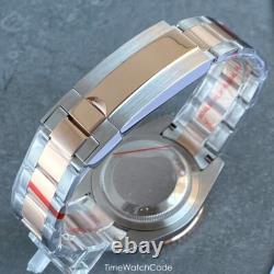 Rose Gold NH34 Automatic Men Watch GMT Diver Watches Waterproof Sapphire 40mm