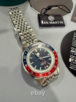 SAN MARTIN GMT Automatic Dive Watch Pepsi Bezel Version 39 MM