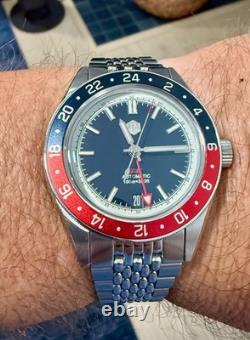 SAN MARTIN GMT Automatic Dive Watch Pepsi Bezel Version 39 MM
