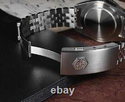SAN MARTIN GMT SN0109-G NH34 Automatic Stainless Steel Pepsi Men's Watch w Box