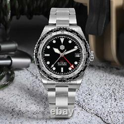 SAN MARTIN SN0112-G GMT NH34 Automatic Stainless Steel 38mm 20ATM Diver's Watch