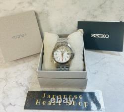 SEIKO 5 Sports SBSC009 Field GMT Auto 39.4mm White Dial Stainless Band Analog