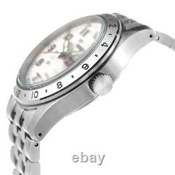 SEIKO 5 Sports SBSC009 Field GMT Auto 39.4mm White Dial Stainless Band Analog