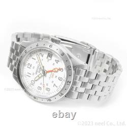 SEIKO 5 Sports SBSC009 Field GMT Auto 39.4mm White Dial Stainless Band Analog