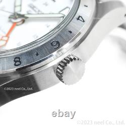 SEIKO 5 Sports SBSC009 Field GMT Auto 39.4mm White Dial Stainless Band Analog