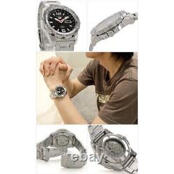 SEIKO 5 Sports SRP683K1 GMT Automatic Men Watch World Time Steel Black Day Date