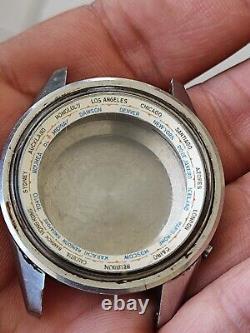 SEIKO 6117-6010 GMT WORLD TIME Steel CASE & Back Case Used