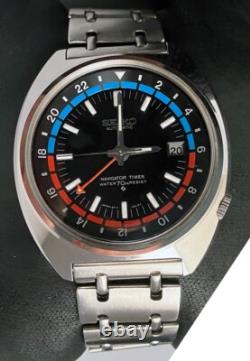SEIKO 6117-6419 Navigator Timer Automatic GMT Watch 1973/N