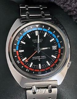 SEIKO 6117-6419 Navigator Timer Automatic GMT Watch 1973/N