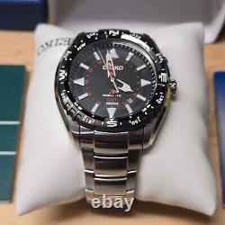 SEIKO Prospex Kinetic GMT Black Dial Men's Watch (SUN049)