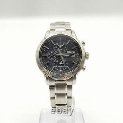 SEIKO WORLD TIME 5T82-0AK0 GMT Quartz Analog Men's Watch from Japan