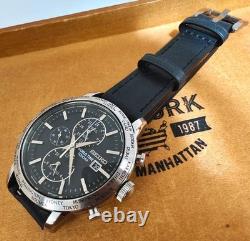 SEIKO World Time Quartz Black Dial Black GMT Silver Casual Formal