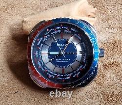 SICURA Globetrotter GMT NYT World Timer. Pepsi Bezel and bracelet