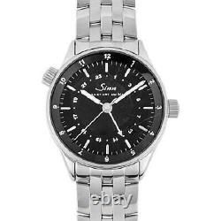 SINN 6060 Financial Watch GMT SS Men's Watch Automatic Black Dial Silver SS USED
