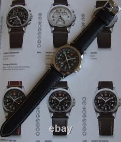 SWISS ARMY Mens INFANTRY DUAL TIME GMTSapphire GlassBlack DialNEW LeatherOMG