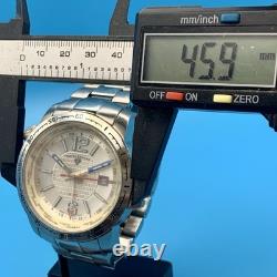SWISS LEGEND GMT WORLDTIMER Men's Wristwatch Swiss Movt St Steel Works New Batt