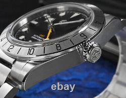 San Martin Automatic GMT Watch Black Bay Pro Homage Black Dial NH34