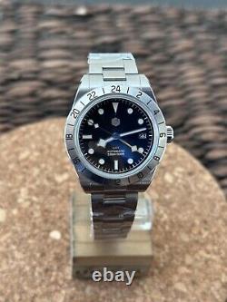 San Martin Automatic GMT Watch Black Bay Pro Homage Black Dial NH34