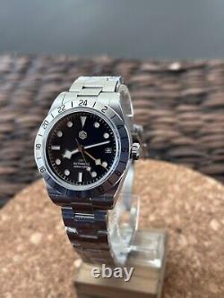 San Martin Automatic GMT Watch Black Bay Pro Homage Black Dial NH34