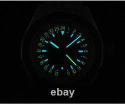 San Martin Men GMT Watch Automatic Mechanical Wristwatch 10ATM C3 Luminous NH34
