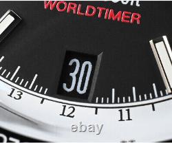 San Martin Men GMT Watch Automatic Mechanical Wristwatch 10ATM C3 Luminous NH34