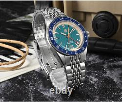 San Martin Men GMT Watch Automatic Mechanical Wristwatch 10ATM Luminous NH34