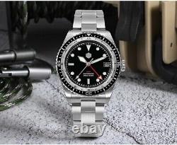 San Martin Men GMT Watch Luxury Automatic Mechanical Wristwatch Luminous NH34
