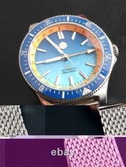 San Martin Men's Automatic Watch GMT Diver. SN0119 Box & Papers NH34 movement