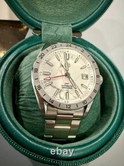 San Martin White Marble Gemstone NH34 GMT Automatic Watch SN0129GB