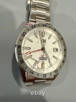 San Martin White Marble Gemstone NH34 GMT Automatic Watch SN0129GB