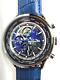 Seapro Meridian World Timer GMT Quartz Watch Blue SP7132 Alarm 47mm
