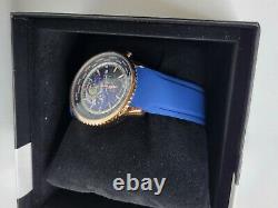 Seapro Meridian World Timer GMT Quartz Watch Blue SP7522 Alarm 47mm