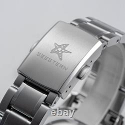 Seestern GMT S446. GS Sapphire Crystal Mechanical Mens NH34 Watch SEAGULL 1963